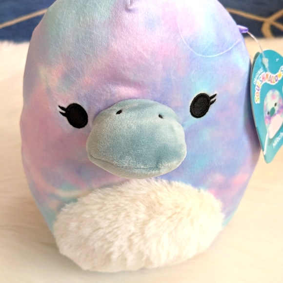 💜NWT Squishmallows Mitch the Tie Dye Platypus, 8 inches - Picture 4 of 11